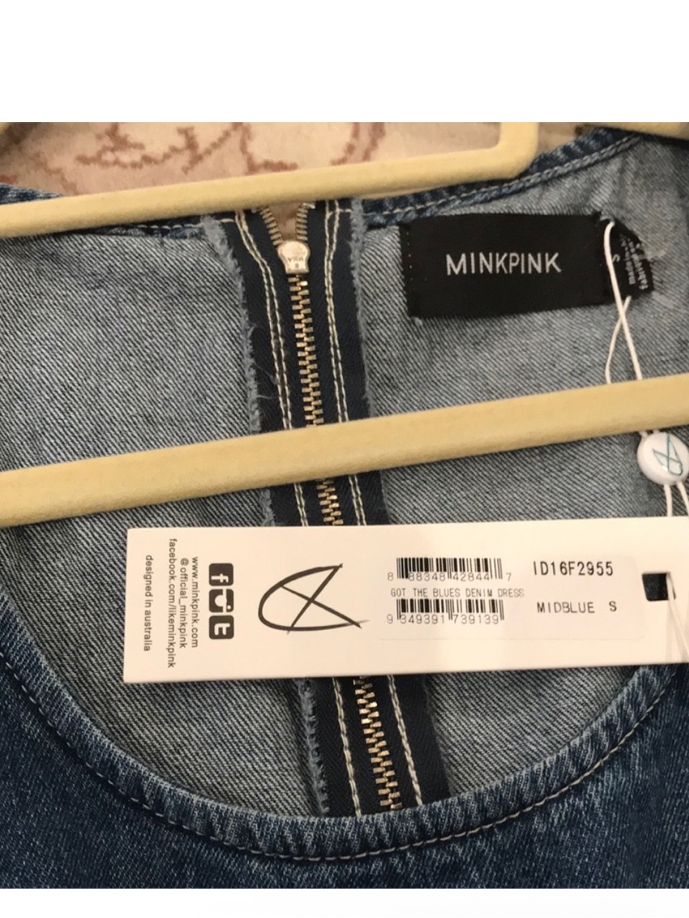 MINKPINK Got the Blues Denim Dress NWT Size S - Picture 6 of 6